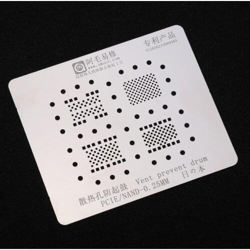 Stainless Steel BGA Reballing Stencil Kit for iPhone NAND PCIE Planting Tin Template Reballing Plate Soldering Net