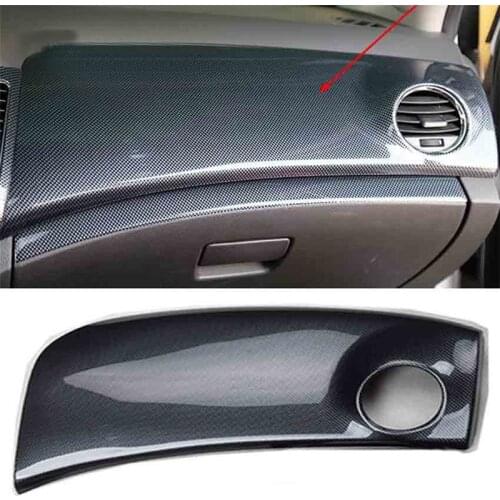 1PC Car sticker ABS carbon fiber grain Passenger side dashboard decoration cover for 2009-2014 Chevrolet Cruze car accessories