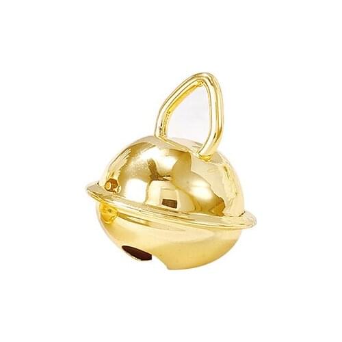 Factory Wholesale Gold Color Brass Small Bell Charms Pendants Necklace Bracelet Earring Diy Jewelry Making Supplies Accessories