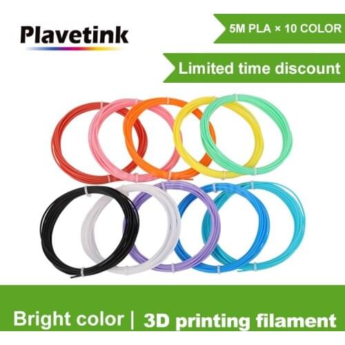 Plavetink Plastic Printer Filament for 3d Pen 5 Meter PLA 3D Printer Filament Printing Materials Extruder Accessories Parts