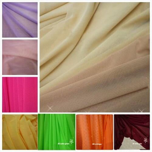 Nylon spandex lining underwear stockings knit net mesh material soft high stretch mesh fabric