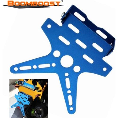 Number License Plate Motorcycle Mount Holder Bracket Aluminum Alloy Multi-color Adjustable Universal 8 Colors