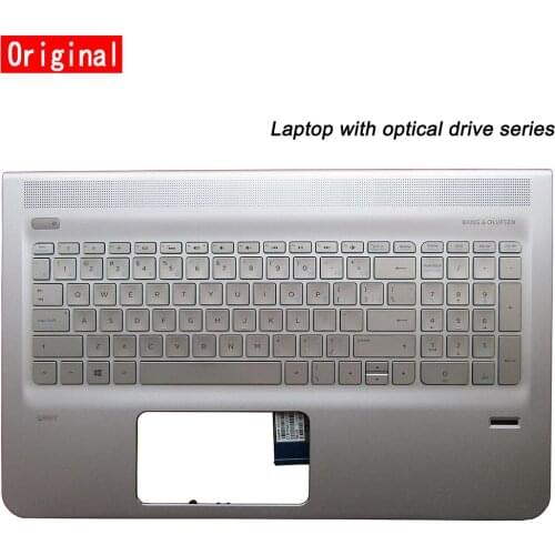 NEW For HP Envy15 15-AE/Palmrest with Keyboard Backligh Fingerprint Hole Laptop Shell Silver 812726-001 819764-db1