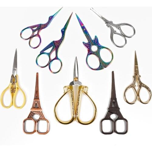 Durable Vintage Cross Stitch Embroidery Scissor Nail Art Bird Stainless Steel Scissor Tailor DIY Household Fabric Cut Trim Shear