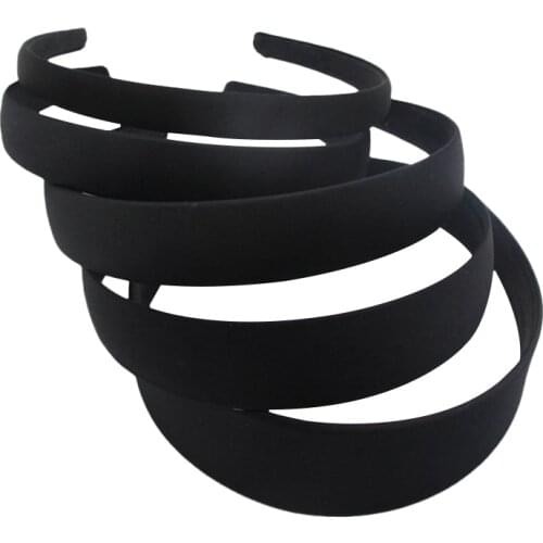 1.5/2/2.5/3/4cm Black Simple Wide Headband Girl Women DIY Jewelry Material Cloth Headband Semi-finished Hair Accessories