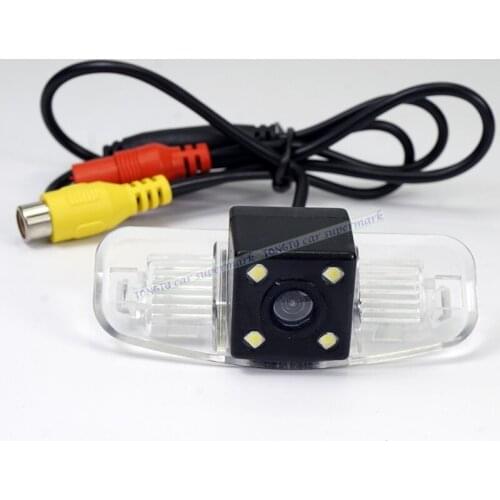 Wire Wireless Night Vision 4LED CCD Car Rear view Backup Reverse Camera For Honda Spirior 2009 Waterproof Parking assistance