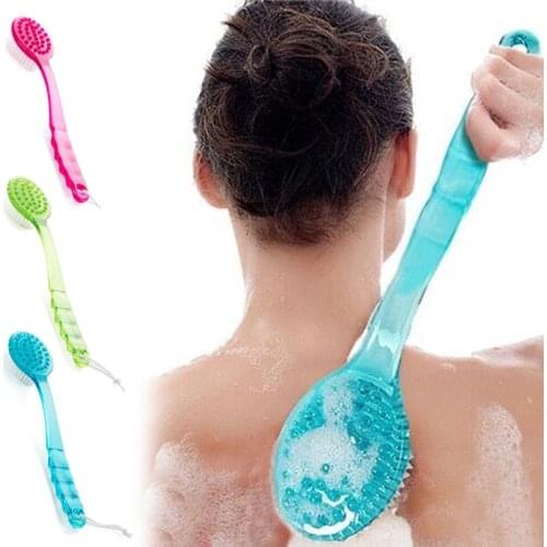 Bath Shower Brush Long Handle Back Spa Body Massage Scrubber Bathroom Cleaning Tool