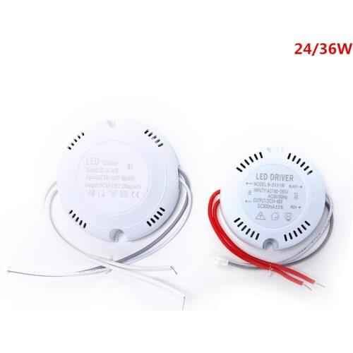 1Pcs 24W 36w LED Driver Ceiling Driver 220v Round Driver Lighting Transform For LED Downlights Lights
