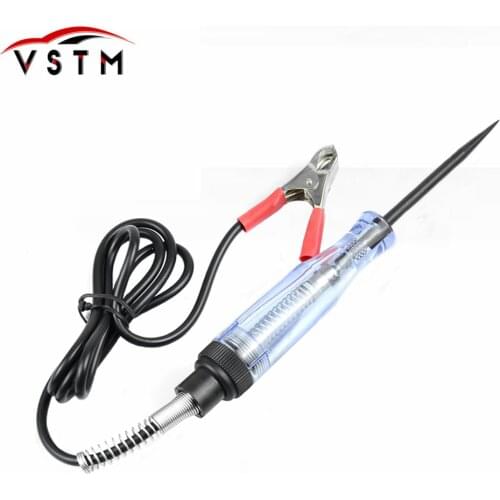 DC 6V-24V Car Voltage Tester Fuses and Light Socket Tester Transparent Circuit Test Pen for Car Motorcycle and Small Engines