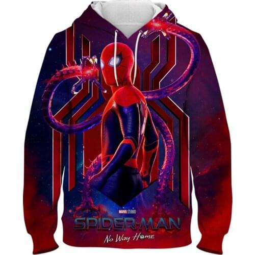 Marvel Spiderman 3D Print Hoodies Men Women Children Spider-Man Fashion Sweatshirts Boy Girl Kids Cool Pullover Streetwear Tops