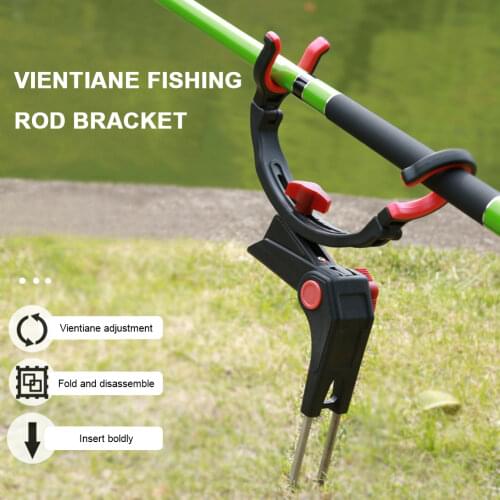 Universal Fishing Rod Racks 360 Degree Adjustable Fishing Pole Holder Universal Foldable Fishing Rods Fix Pole Rack Stand