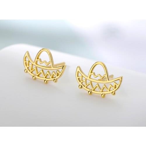 Vintage Earrings For Women Stainless Steel Gold Cute Geometric Design Ear Earring Accessories Party Jewelry Gift Bijoux Femme