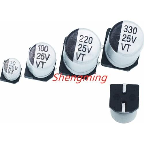 10pcs~50pcs 25V 10UF 22UF 33UF 47UF 100UF 220UF 330UF 470UF 1000UF 2200UF SMD Aluminum Electrolytic Capacitor