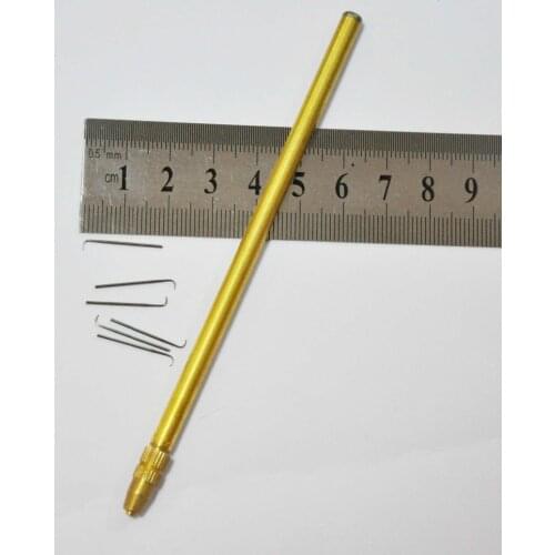 10pcs Ventilating Needles+1 Brass Holder Make/Making/Repair Lace Wigs Toupee Hairpiece Wig Knotting Hook Sets