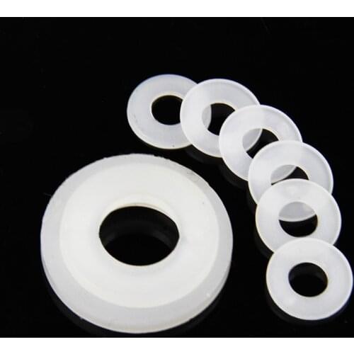 100 pcs/lot White Rubber O Ring Gasket Nylon Washer Auto Air Conditioner Gasket Seals Assortment Flat Gasket