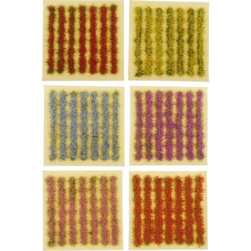 14 Strip Architecture Scale Model Static Grass Tufts Bushes Wargames Scenery DIY Accessories