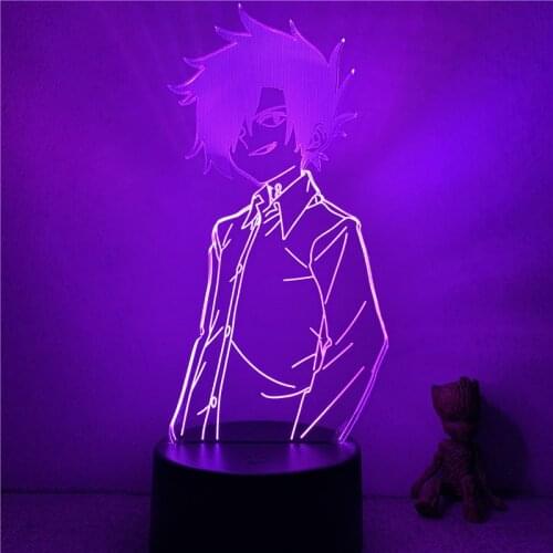 3D Lamp Anime The Promised Neverland Ray Cool Smile LED NightLight Figure 7 Colors Touch Table Bedroom Decor Night Light Gift