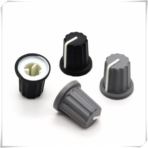5 Pieces Soft Rubber Half Shaft Knob Diameter 16mm Height 18mm Potentiometer Encoder Knob 270 Degree D-Shaped Inner Hole 6mm