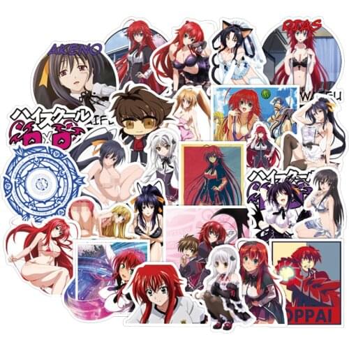50PCS Anime Demon High School DXD Stickers Waifu Hentai Sexy Girls for Motorcycle Skateboard Laptop Guitar Suitcase Sticker