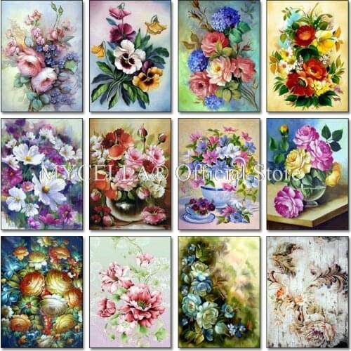 Full Square drill 5D DIY Diamond embroidery rose butterfly flower Diamond Painting Cross Stitch Rhinestone Mosaic Home Decor