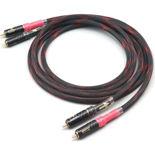 HiFi Hi-end Hiend Germany WBT Audio Cable 888 Single Crystal Copper OCC Audio Signal Line, Double RAC Lotus Audio Line