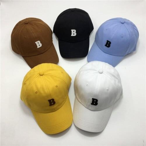 New Letters B Embroidery Baseball Caps for Men Hip Hop Snapback Caps Korean Style Baseball Hats For Women Dad Hats gorras hombre