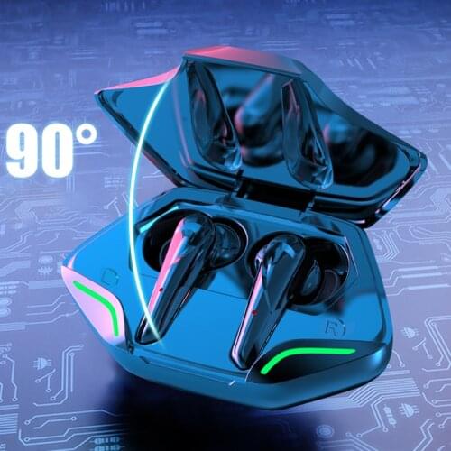 Gaming Earbuds 65ms Low Latency TWS Bluetooth-Compatible Earphones with Mic Bass Audio Sound Positioning Wireless Headset