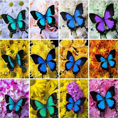 EverShine 5D Diamond Painting Butterfly Cross Stitch Mosaic Art Kits Diamond Embroidery Animals Needlework Home Decoration