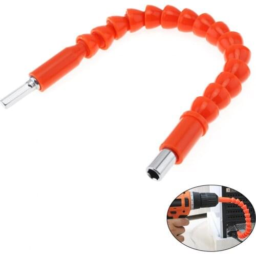 Flexible Shaft 295mm Orange Universal Flexible Drill Shaft Electric Drill Extension for Screwdriver Head and Drill Connection