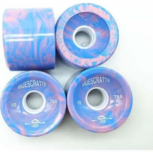 4pcs 70mm 51mm 80 duro Longboard Wheel for 70mm Skateboard Tire 80A Durable Elastic PU Ruedas for Road Street Skate Board Rodas