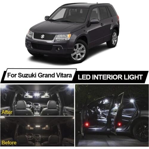 Canbus LED Interior Dome Map Reading Ceiling Light Kit For Suzuki Vitara Fit Grand Vitara 2 3 4 Vehicle License Plate Lamp