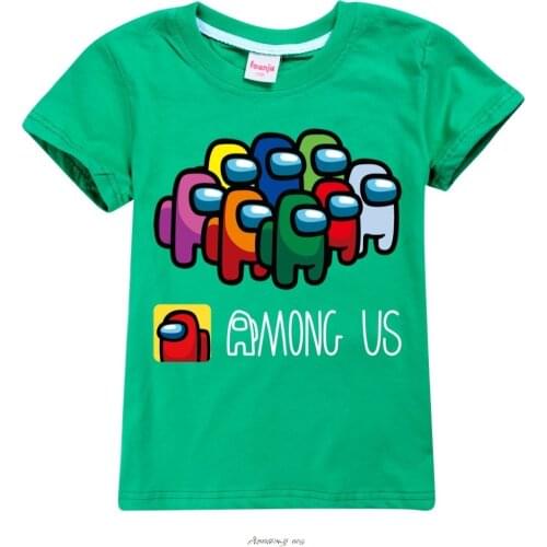 Among US Summer Kids Among Us T Shirt 3D Print Anime Among Us T-shirts Impostor Shirt 100% Cotton For Boys Girls