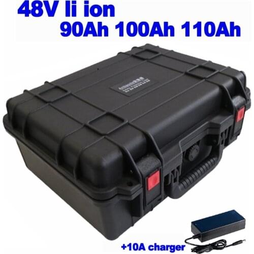 Lithium li ion 48V 90ah 100ah 110ah battery power bank for Van vehicle SUP tricycle solar off-grid power food truck EV RV AGV