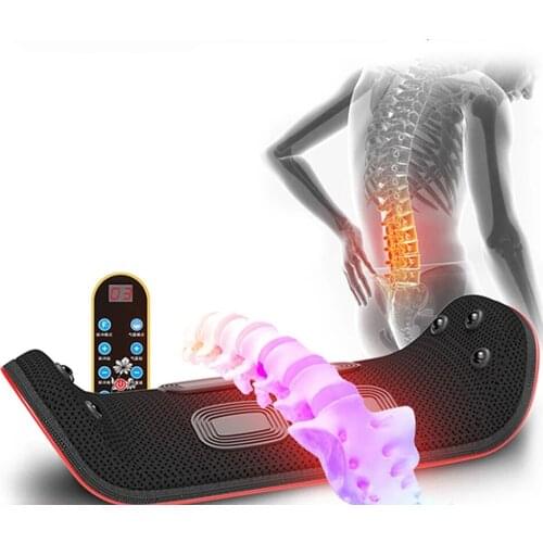 Electric Lumbar Traction Device Waist Back Massager Vibration Massage Machine Lumbar Spine Support Waist Pain Relieve