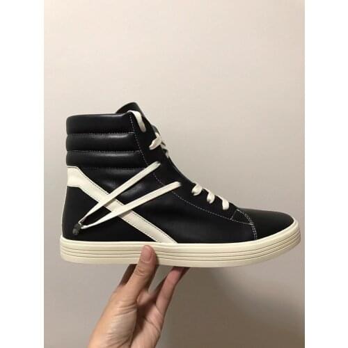 Owen Seak Men Riding Boots Genuine Leather High-TOP Ankle Heighten Luxury Trainers Casual Street Flats Autumn Winter Shoes