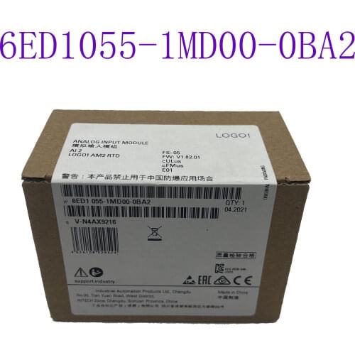 New Original 6ED1055-1MD00-0BA2 Logo! AM2 RTD Expan. Module 6ED10551MD000BA2 PU: DC 12/24V 2AI