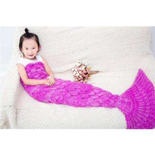 Little Mermaid Blanket CAMMITEVER Sleeping Beauty Fish Tail Quilt Cashmere knitting Fish Scales Bundling Body Legs Cover