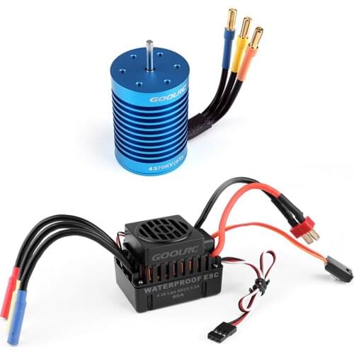 Original GoolRC 3650 4370KV 4P Sensorless Brushless Motor & 45A Brushless ESC for 1/10 Off-road RC Car Parts