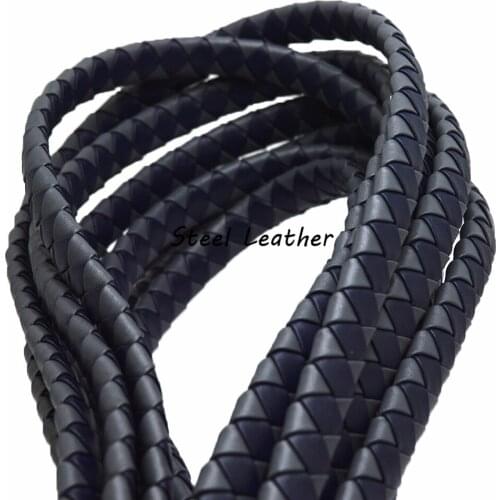 5m/lot Approx 11.5*6mm Grey Navy Flat Braided Braided Cord for Men Bracelet DIY Jewelry Making Accessories Wholesale Fidings