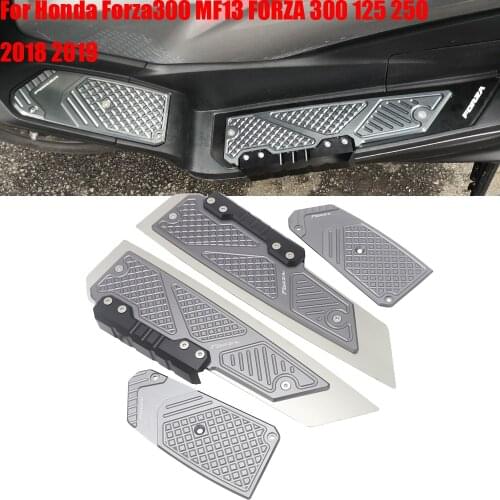 New Motorcycle Modified CNC Footrest Footpad Pedal Plate Parts For Honda Forza300 MF13 FORZA 300 125 250 2018 2019 Accessories