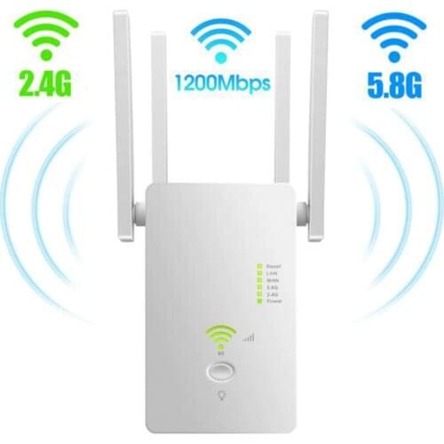 5G Wifi Repeater WiFi Amplifier 1200mbps Wireless Router 2.4G 5Ghz Internet Signal Amplifier Wi Fi Booster Wi-Fi Range Extender