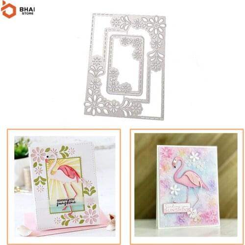 Christmas Fresh Hollow Frame Metal Cutting Dies Stencil DIY Cards Stencils Photo Album Embossing Paper Making Scrapbooking 2021