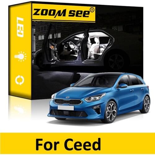 11pc LED plate lights + LED interior dome lamp trunk bulb for KIA CEED ED 2006 2007 2008 2009 2010 2011 2012