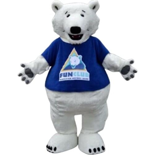 Polar Bear Mascot Costume Cosplay Furry Suits Party Game Fursuit Cartoon Dress Outfits Carnival Halloween Xmas Easter Ad Apparel