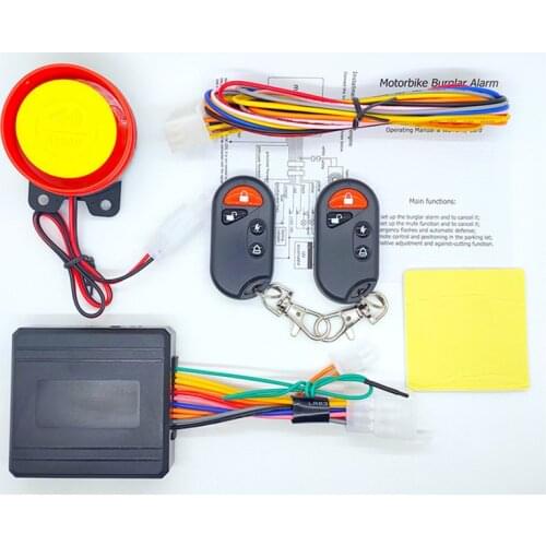 1Set 12V Motorcycle Bike Anti-theft Security Alarm System Scooter 125db Remote Control Key Shell Engine Start Motorcycle Speaker