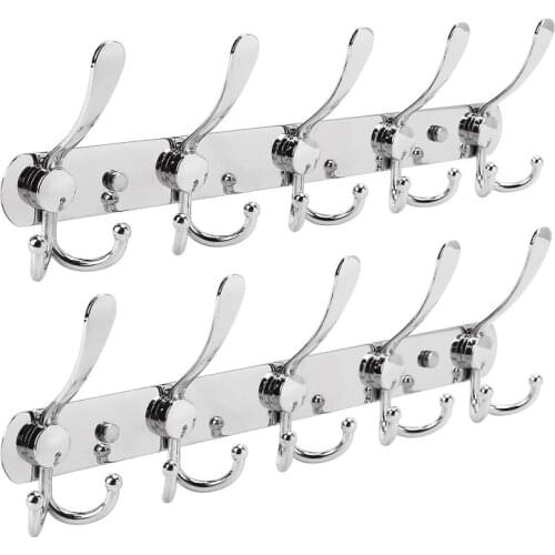 1pcs Bathroom Hook Stainless Steel Towel Clothes Bag Storage Hanger Hook Kitchen Wall Cooking Gadget Bath Accessories HWC