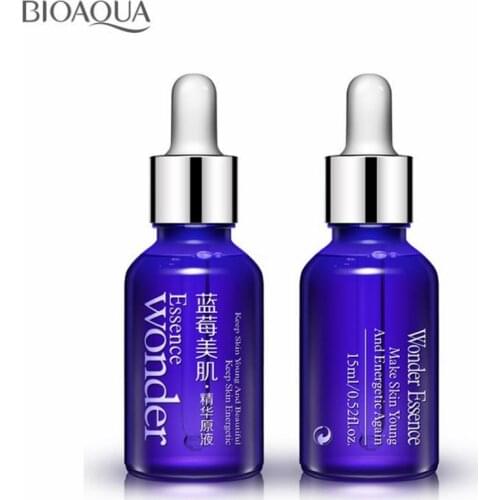 2Pcs/lot Blueberry Wonder Essence Hyaluronic Acid Liquid Anti Wrinkle Anti Aging Collagen Whitening Moisturizing Facial Serum