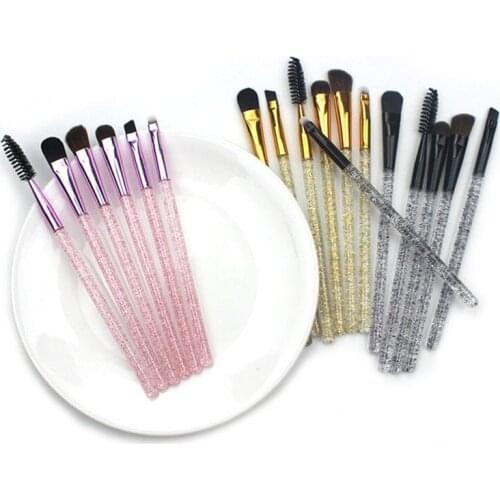 6Pcs Makeup Brush Set Eyeshadow Eyelash Lip Lying Silkworm Brushes Acrylic Handle Beauty Tools High-Quality Cosmetics Tool