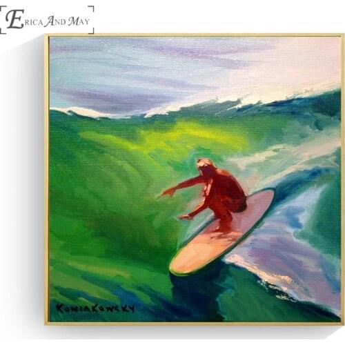Abstract Surf Watercolor Vintage Poster Prints Oil Painting On Canvas Wall Art Murals Pictures For Living Room Decoration