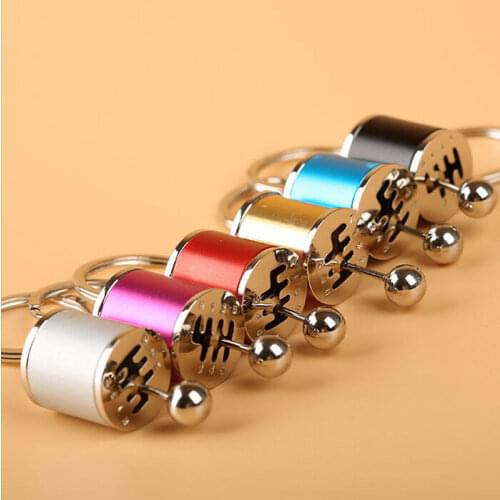 BBQ@FUKA 50Pcs 6-Speed Car Gearbox Gearshift Maual Shifter Knob Chrome Metal Turbo Keychain Key Ring Fit for BM-W VW Toyota ect
